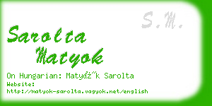 sarolta matyok business card